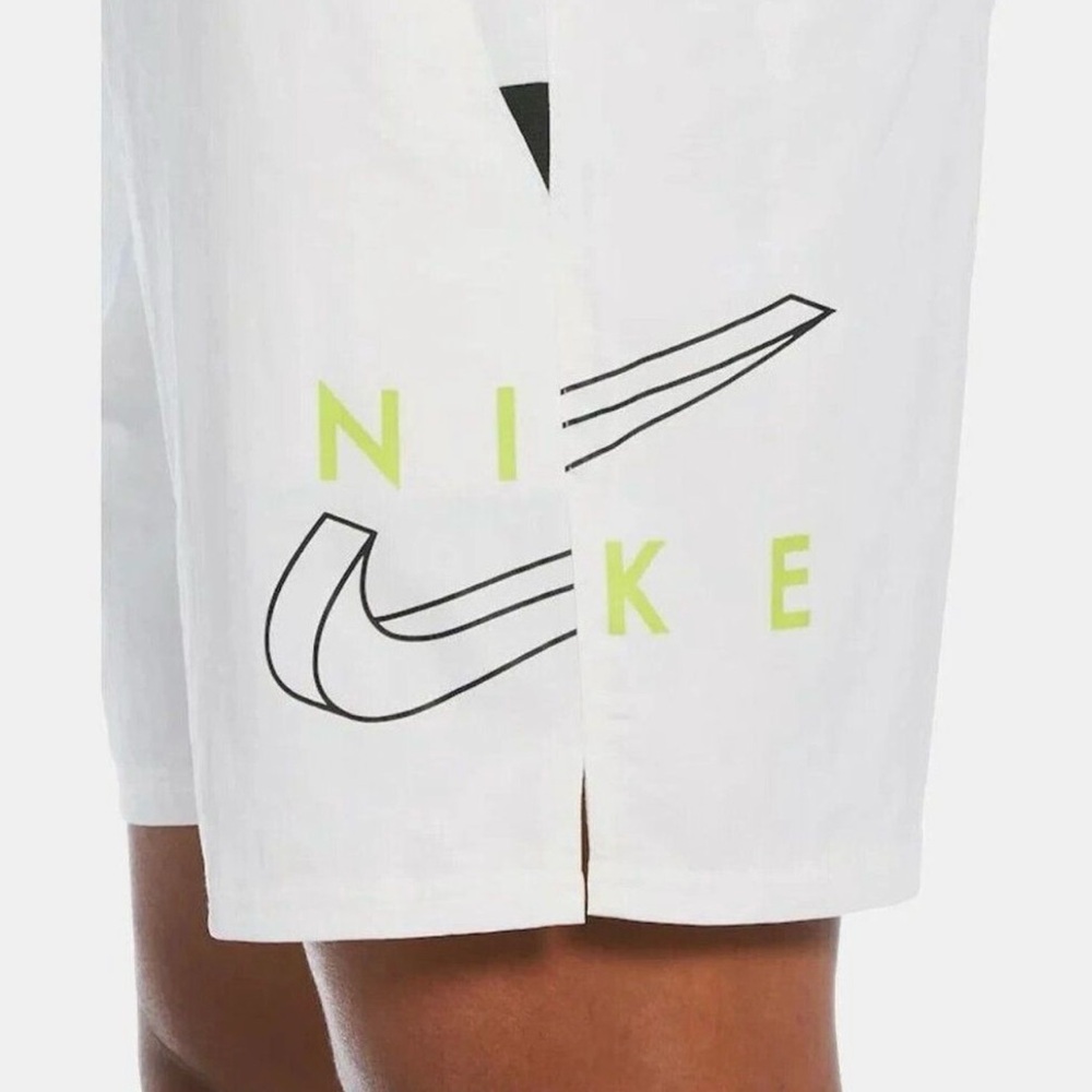 Nike Split‎ Logo Icon 7 JDI Fade Volley Shorts White Sz XXL Summer Sporty Preppy - Picture 12 of 15